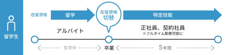 特定技能へ移行し正社員として採用